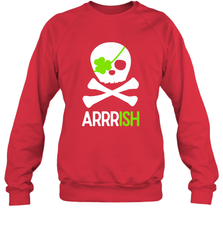 St. Patricks Day Irish Pirate Skull and Cross bones Crewneck Sweatshirt Crewneck Sweatshirt - FordPhuMy