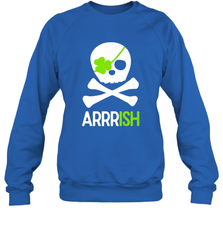 St. Patricks Day Irish Pirate Skull and Cross bones Crewneck Sweatshirt Crewneck Sweatshirt - FordPhuMy