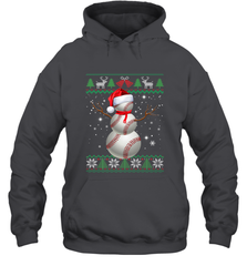 Baseball Snowman Ugly Christmas Ball Santa Pajama Xmas Gifts Hooded Sweatshirt Hooded Sweatshirt - FordPhuMy