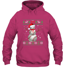 Baseball Snowman Ugly Christmas Ball Santa Pajama Xmas Gifts Hooded Sweatshirt Hooded Sweatshirt - FordPhuMy