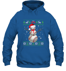 Baseball Snowman Ugly Christmas Ball Santa Pajama Xmas Gifts Hooded Sweatshirt Hooded Sweatshirt - FordPhuMy