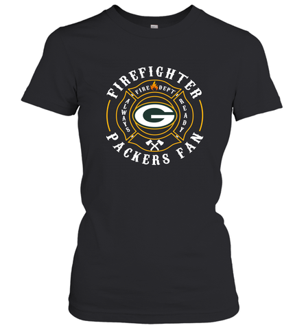 Green Bay Packers NFL Pro Line Green Firefighter Women's T-Shirt Women's T-Shirt / Black / XS Women's T-Shirt - FordPhuMy