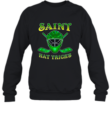 Saint Hat Tricks Ice Hockey Funny St Patricks Day Gift Crewneck Sweatshirt Crewneck Sweatshirt - FordPhuMy