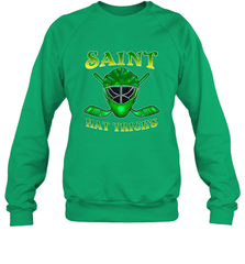 Saint Hat Tricks Ice Hockey Funny St Patricks Day Gift Crewneck Sweatshirt Crewneck Sweatshirt - FordPhuMy
