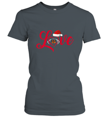 NFL Cincinnati Bengals Logo Christmas Santa Hat Love Heart Football Team Women's T-Shirt Women's T-Shirt - FordPhuMy