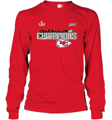 Youth Kansas City Chiefs NFL Pro Line by Fanatics Super Bowl LIV Champions Trophy Long Sleeve T-Shirt Long Sleeve T-Shirt - FordPhuMy