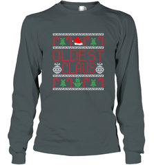 Oldest Claus Santa Hat Christmas Gift Matching Family Ugly Long Sleeve T-Shirt Long Sleeve T-Shirt - FordPhuMy