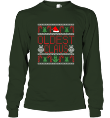 Oldest Claus Santa Hat Christmas Gift Matching Family Ugly Long Sleeve T-Shirt Long Sleeve T-Shirt - FordPhuMy