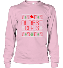 Oldest Claus Santa Hat Christmas Gift Matching Family Ugly Long Sleeve T-Shirt Long Sleeve T-Shirt - FordPhuMy