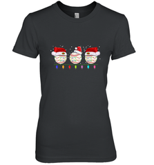 Three Baseball Balls Christmas Gift Santa Xmas lights Snow Women's Premium T-Shirt Women's Premium T-Shirt - FordPhuMy