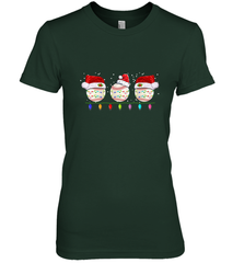 Three Baseball Balls Christmas Gift Santa Xmas lights Snow Women's Premium T-Shirt Women's Premium T-Shirt - FordPhuMy
