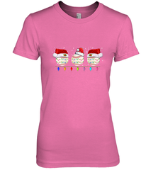 Three Baseball Balls Christmas Gift Santa Xmas lights Snow Women's Premium T-Shirt Women's Premium T-Shirt - FordPhuMy