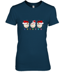 Three Baseball Balls Christmas Gift Santa Xmas lights Snow Women's Premium T-Shirt Women's Premium T-Shirt - FordPhuMy