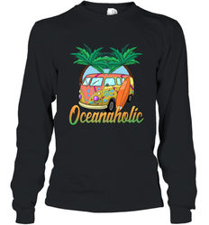Retro Surfer Love Surfing Beach Party Tropical Vacay Long Sleeve T-Shirt
