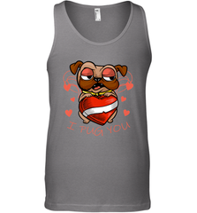 I Pug You Cute Valentines Day Love Heart Pug Dog Valentine Men's Tank Top Men's Tank Top - FordPhuMy