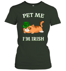 Pet Me I'm Irish Funny Cat Lover St. Patrick's Day Women's T-Shirt Women's T-Shirt - FordPhuMy