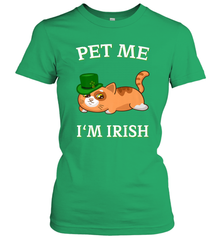 Pet Me I'm Irish Funny Cat Lover St. Patrick's Day Women's T-Shirt Women's T-Shirt - FordPhuMy