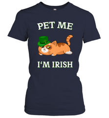 Pet Me I'm Irish Funny Cat Lover St. Patrick's Day Women's T-Shirt Women's T-Shirt - FordPhuMy