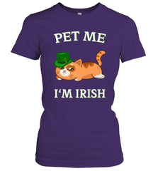 Pet Me I'm Irish Funny Cat Lover St. Patrick's Day Women's T-Shirt Women's T-Shirt - FordPhuMy