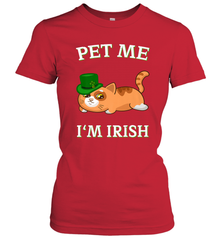 Pet Me I'm Irish Funny Cat Lover St. Patrick's Day Women's T-Shirt Women's T-Shirt - FordPhuMy