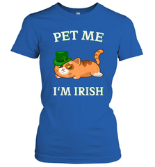 Pet Me I'm Irish Funny Cat Lover St. Patrick's Day Women's T-Shirt Women's T-Shirt - FordPhuMy