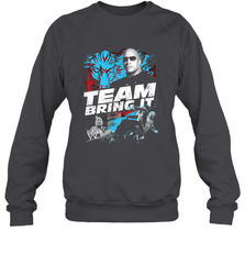WWE The Rock Team Bring It Crewneck Sweatshirt Crewneck Sweatshirt - FordPhuMy