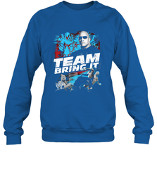 WWE The Rock Team Bring It Crewneck Sweatshirt Crewneck Sweatshirt - FordPhuMy