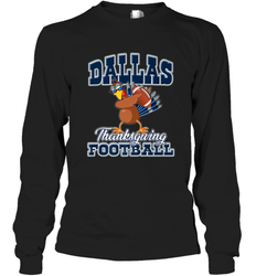 Dallas Thanksgiving Day Funny Turkey Playing Texas Football Premium T Shirt Long Sleeve T-Shirt