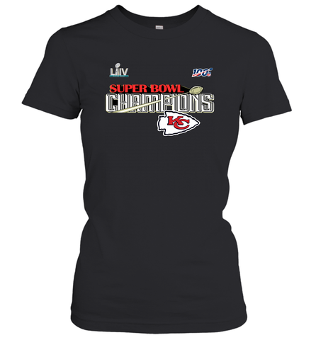 Youth Kansas City Chiefs NFL Pro Line by Fanatics Super Bowl LIV Champions Trophy Women's T-Shirt Women's T-Shirt / Black / S Women's T-Shirt - FordPhuMy