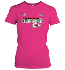 Youth Kansas City Chiefs NFL Pro Line by Fanatics Super Bowl LIV Champions Trophy Women's T-Shirt Women's T-Shirt - FordPhuMy