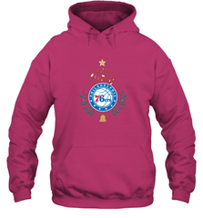 NBA Philadelphia 76ers Logo merry Christmas gilf Hooded Sweatshirt Hooded Sweatshirt - FordPhuMy