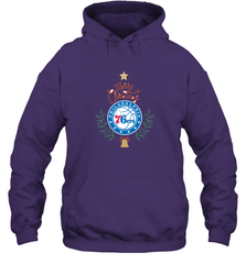 NBA Philadelphia 76ers Logo merry Christmas gilf Hooded Sweatshirt Hooded Sweatshirt - FordPhuMy