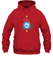 NBA Philadelphia 76ers Logo merry Christmas gilf Hooded Sweatshirt Hooded Sweatshirt - FordPhuMy