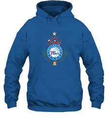 NBA Philadelphia 76ers Logo merry Christmas gilf Hooded Sweatshirt Hooded Sweatshirt - FordPhuMy
