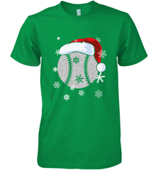Baseball Ball Christmas Santa Hat Snowflakes Gift  Baseball Men's Premium T-Shirt Men's Premium T-Shirt - FordPhuMy