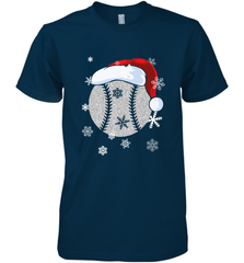 Baseball Ball Christmas Santa Hat Snowflakes Gift  Baseball Men's Premium T-Shirt Men's Premium T-Shirt - FordPhuMy