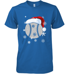 Baseball Ball Christmas Santa Hat Snowflakes Gift  Baseball Men's Premium T-Shirt Men's Premium T-Shirt - FordPhuMy