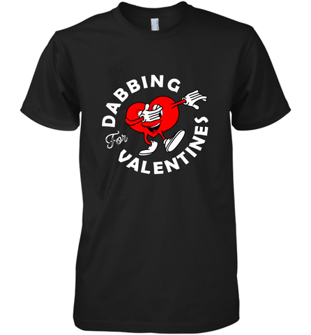 Dabbing Heart For Valentine's Day Art Graphics Heart Gift Men's Premium T-Shirt Men's Premium T-Shirt / Black / XS Men's Premium T-Shirt - FordPhuMy
