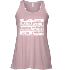 I am strong, fearless wise Best Novelty Gift Wing Inspirational Quote Women's Racerback Tank Women's Racerback Tank - FordPhuMy