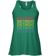 Vintage 1980s Style Detroit Michigan Women's Racerback Tank Women's Racerback Tank - FordPhuMy