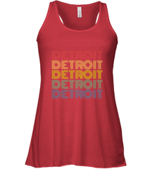 Vintage 1980s Style Detroit Michigan Women's Racerback Tank Women's Racerback Tank - FordPhuMy