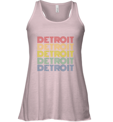 Vintage 1980s Style Detroit Michigan Women's Racerback Tank Women's Racerback Tank - FordPhuMy