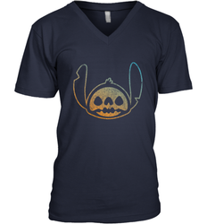 Disney Stitch Face Halloween Men's V-Neck