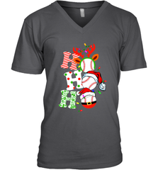 HO HO HO Baseball Santa Hat Christmas Men's V-Neck Men's V-Neck - FordPhuMy