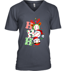 HO HO HO Baseball Santa Hat Christmas Men's V-Neck Men's V-Neck - FordPhuMy