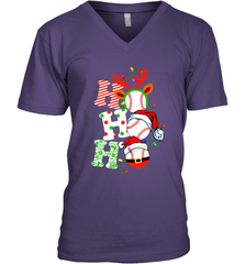 HO HO HO Baseball Santa Hat Christmas Men's V-Neck Men's V-Neck - FordPhuMy
