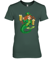 St Patricks Day Shirt Women Leprechaun Mermaid Girls Redhead Women's Premium T-Shirt Women's Premium T-Shirt - FordPhuMy