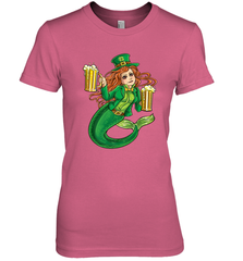 St Patricks Day Shirt Women Leprechaun Mermaid Girls Redhead Women's Premium T-Shirt Women's Premium T-Shirt - FordPhuMy