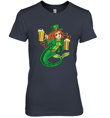 St Patricks Day Shirt Women Leprechaun Mermaid Girls Redhead Women's Premium T-Shirt Women's Premium T-Shirt - FordPhuMy