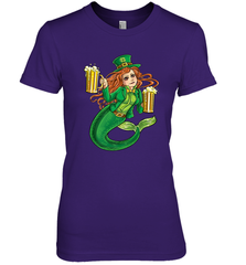 St Patricks Day Shirt Women Leprechaun Mermaid Girls Redhead Women's Premium T-Shirt Women's Premium T-Shirt - FordPhuMy